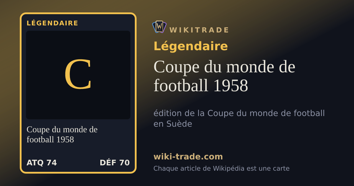 Coupe du monde de football 1958 — carte Légendaire