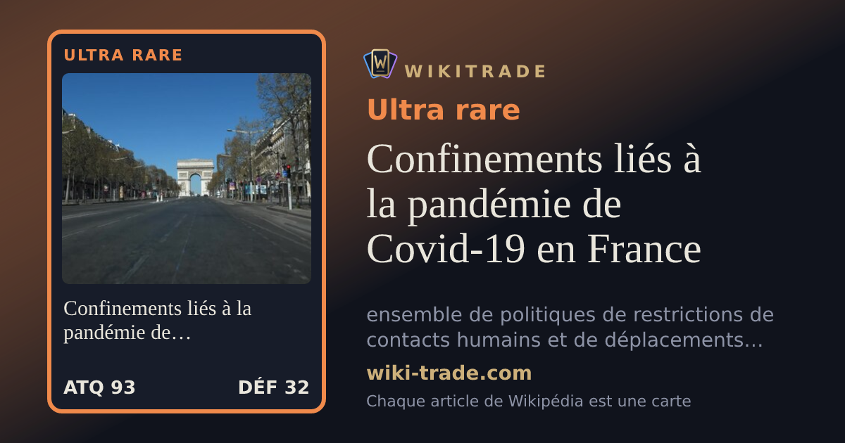 Confinements liés à la pandémie de Covid-19 en France — carte Ultra rare