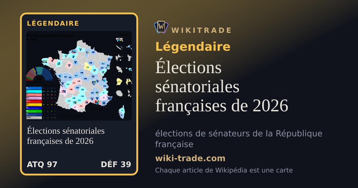 Élections sénatoriales françaises de 2026 — carte Légendaire