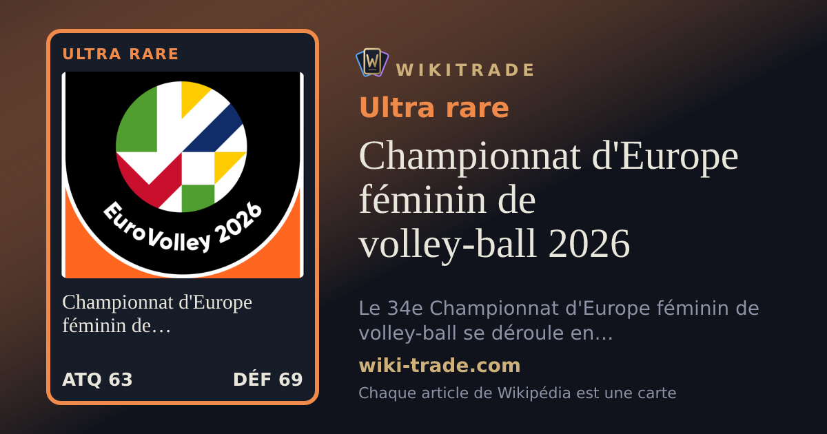 Championnat d'Europe féminin de volley-ball 2026 — carte Ultra rare
