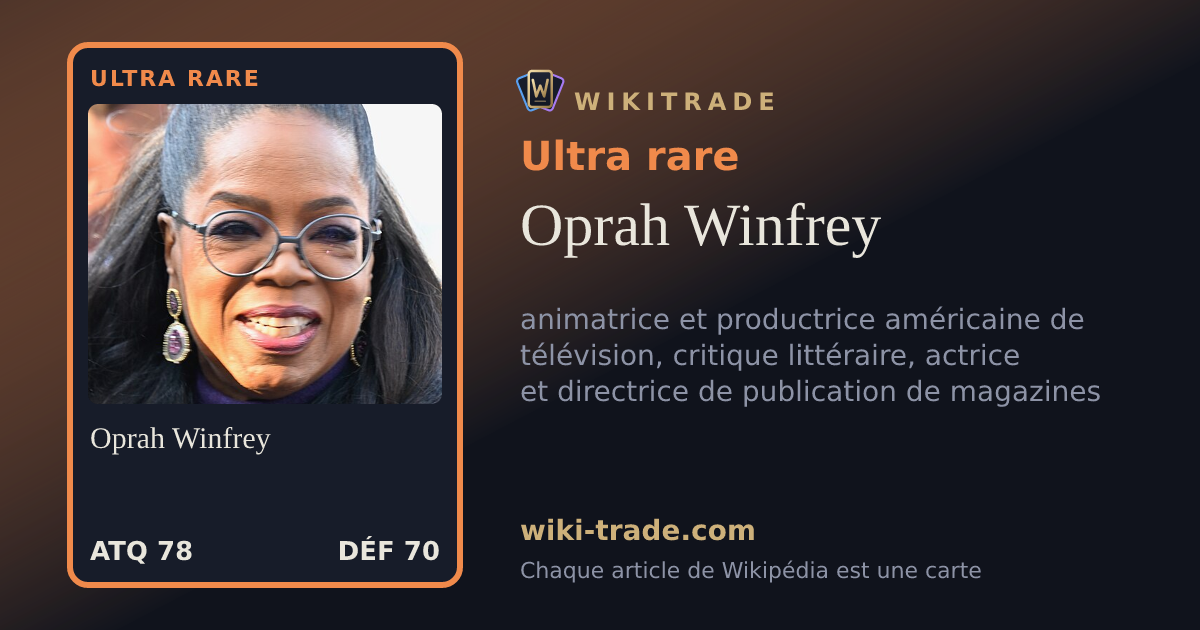 Oprah Winfrey — carte Ultra rare