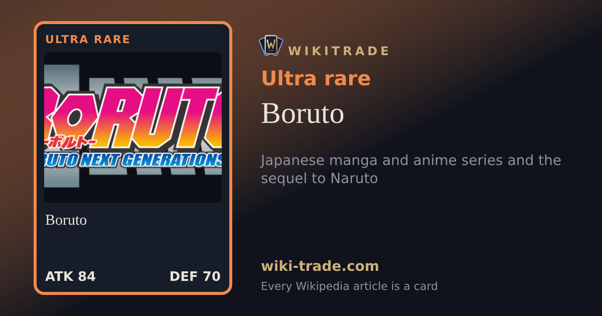 Boruto — Ultra rare card