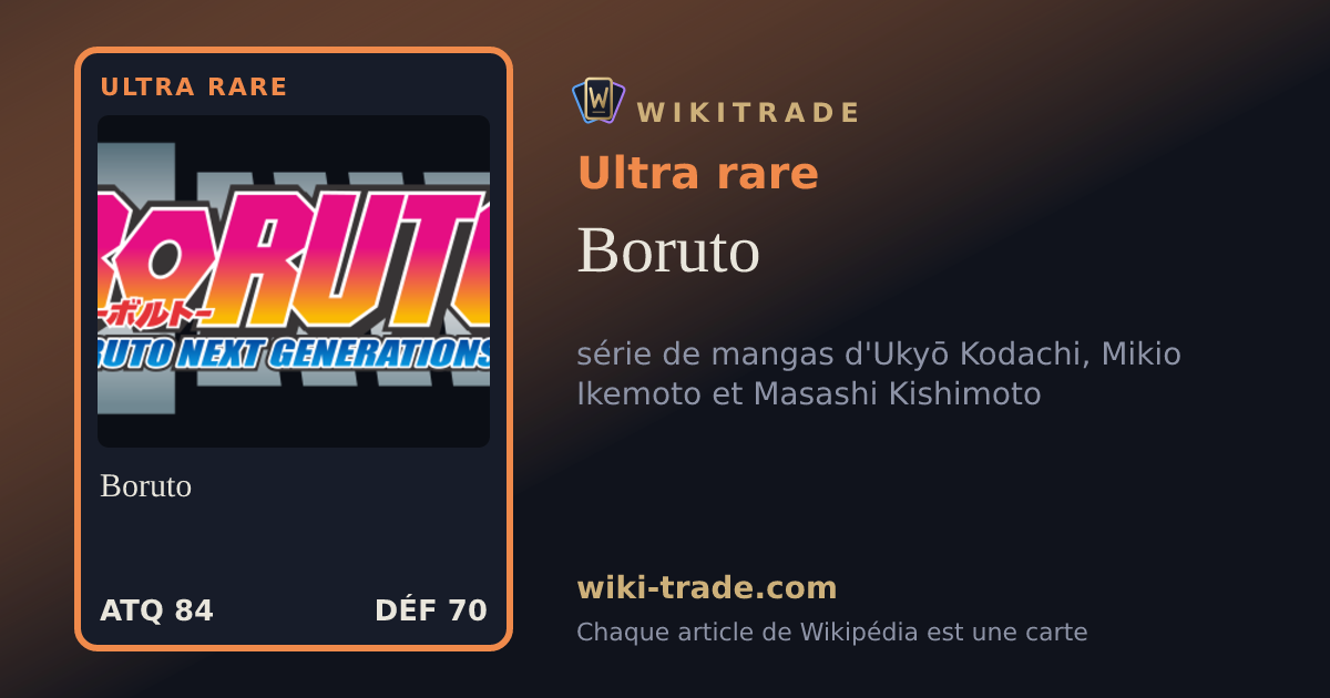 Boruto — carte Ultra rare