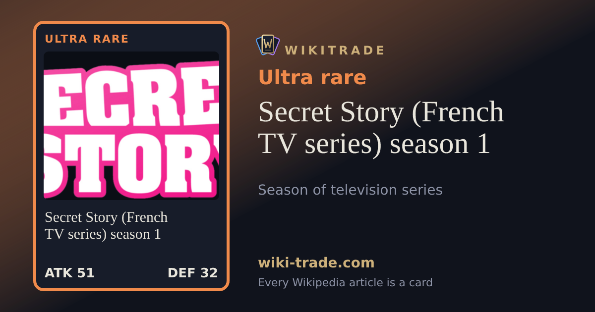 Secret Story (French TV series) season 1 — Ultra rare card