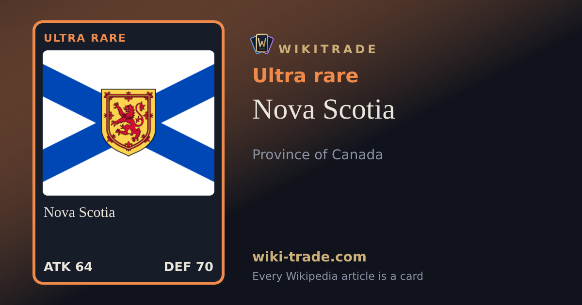 Nova Scotia — Ultra rare card