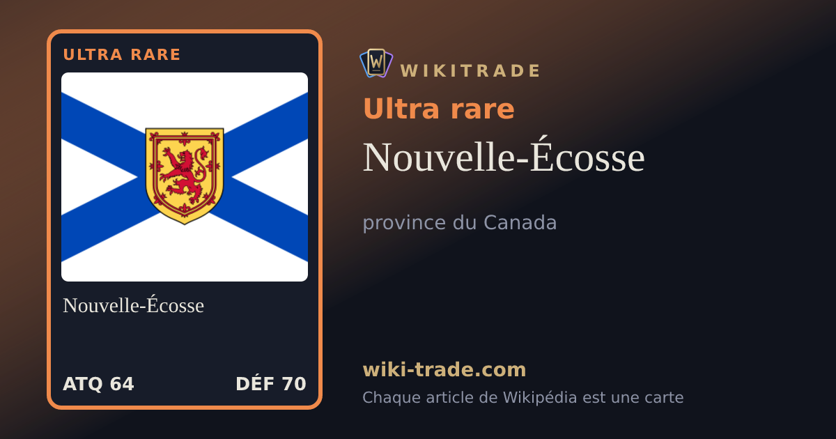 Nouvelle-Écosse — carte Ultra rare