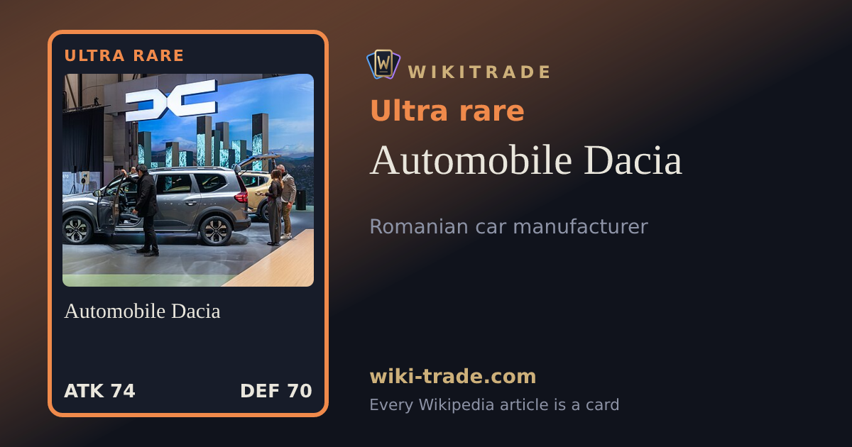 Automobile Dacia — Ultra rare card
