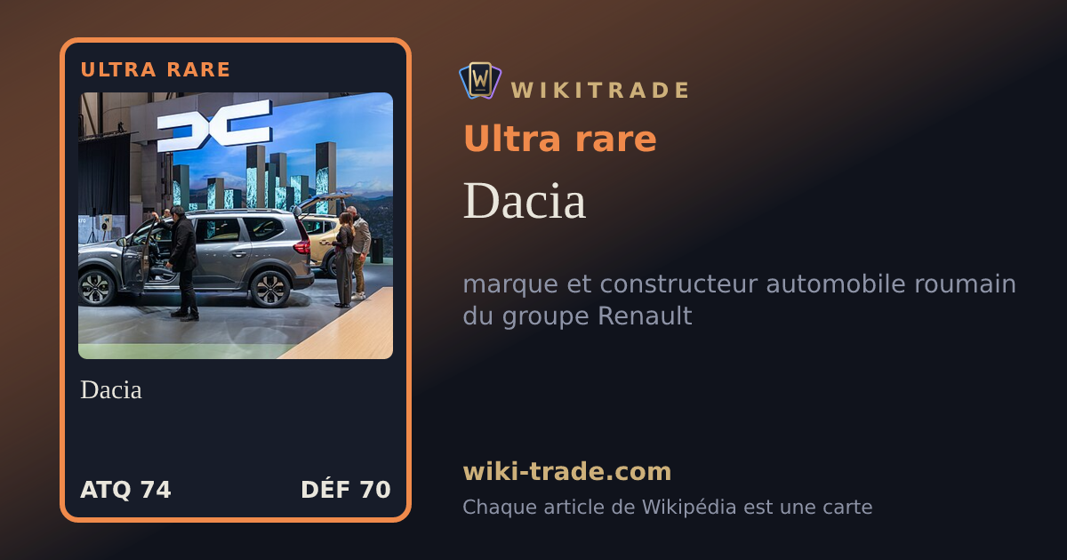 Dacia — carte Ultra rare