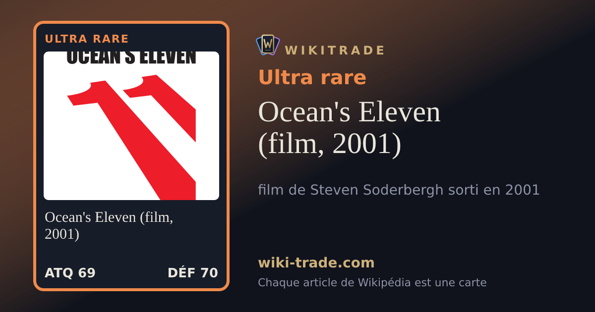 Ocean's Eleven (film, 2001) — carte Ultra rare