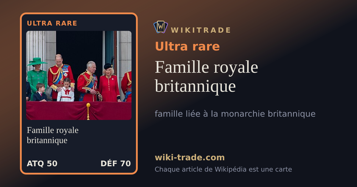 Famille royale britannique — carte Ultra rare