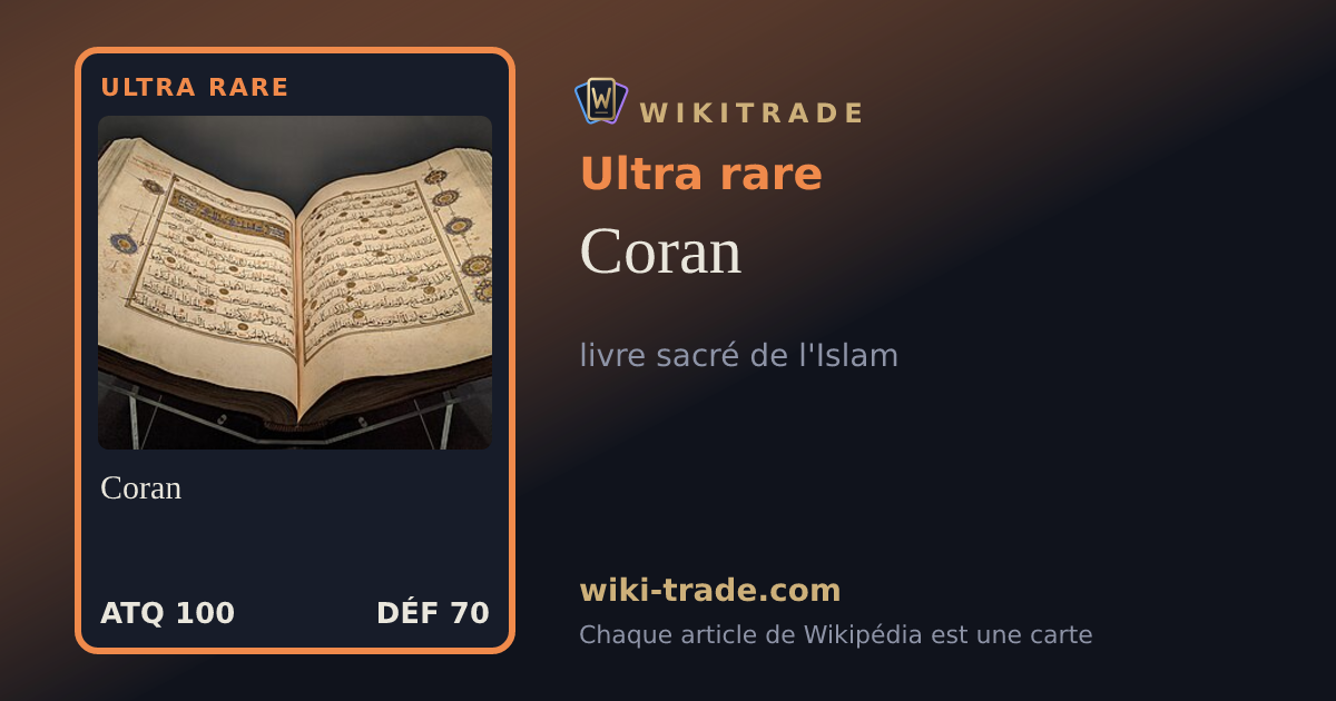 Coran — carte Ultra rare