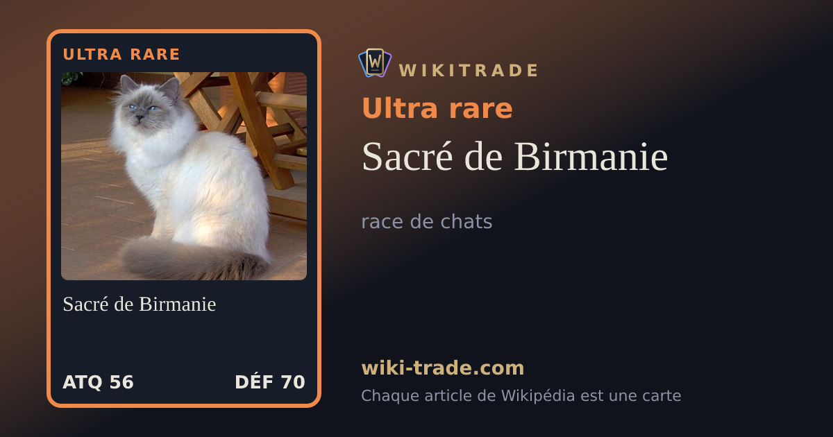 Sacré de Birmanie — carte Ultra rare