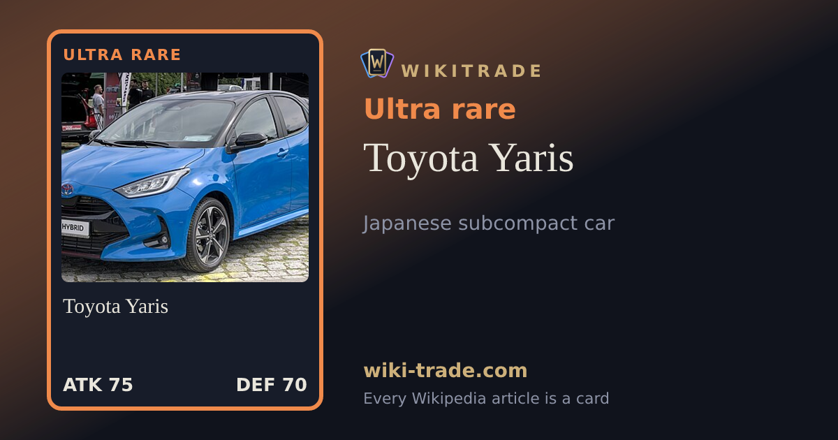 Toyota Yaris — Ultra rare card