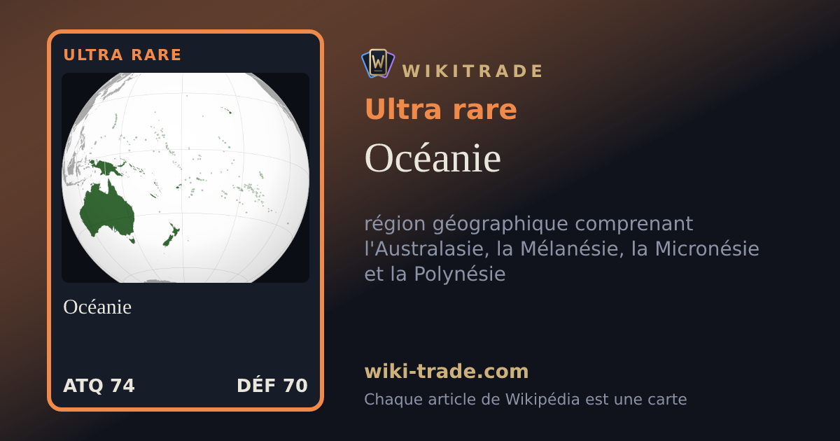 Océanie — carte Ultra rare