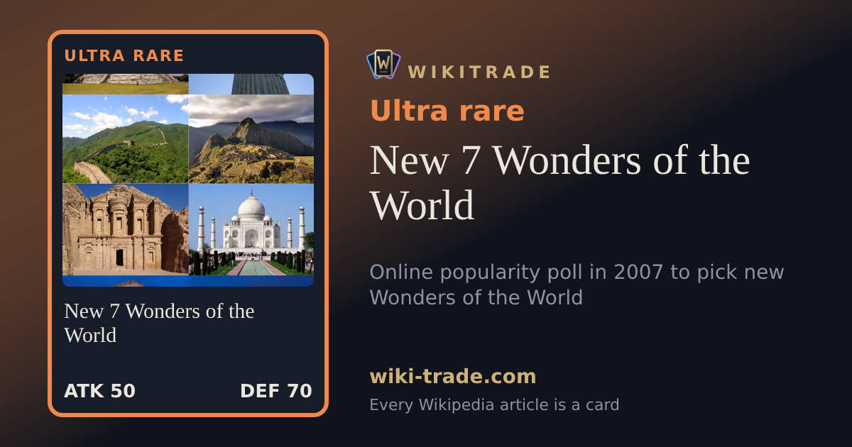 New 7 Wonders of the World — Ultra rare card