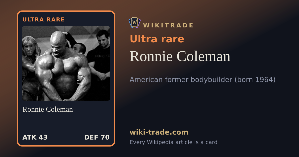 Ronnie Coleman — Ultra rare card