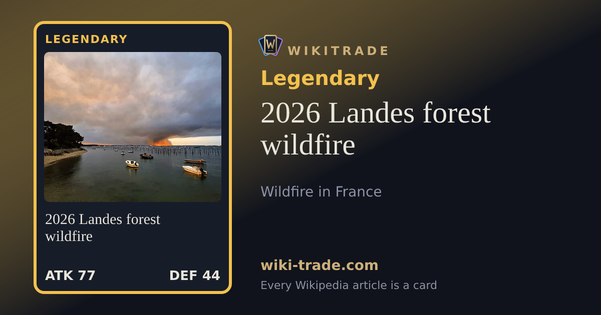 2026 Landes forest wildfire — Legendary card