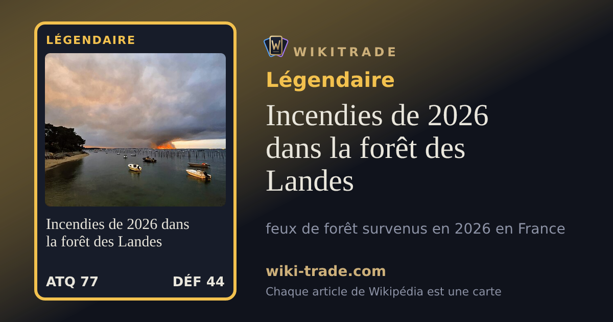 Incendies de 2026 dans la forêt des Landes — carte Légendaire