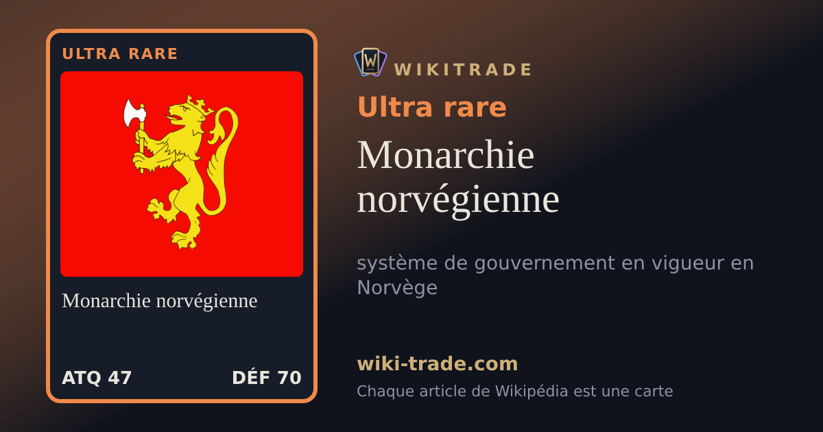 Monarchie norvégienne — carte Ultra rare