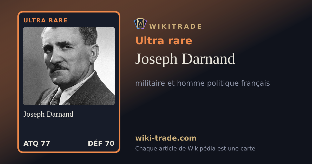 Joseph Darnand — carte Ultra rare