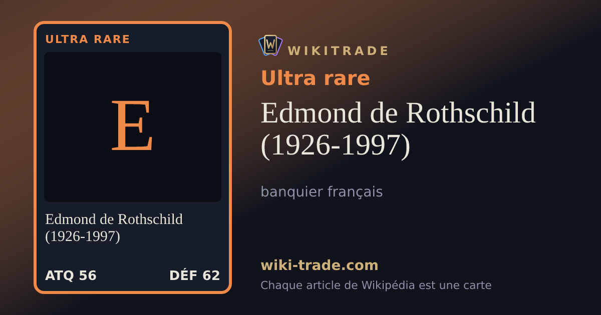 Edmond de Rothschild (1926-1997) — carte Ultra rare