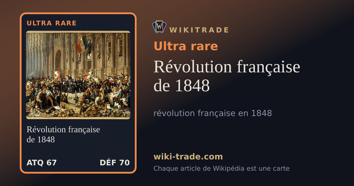 Révolution française de 1848 — carte Ultra rare