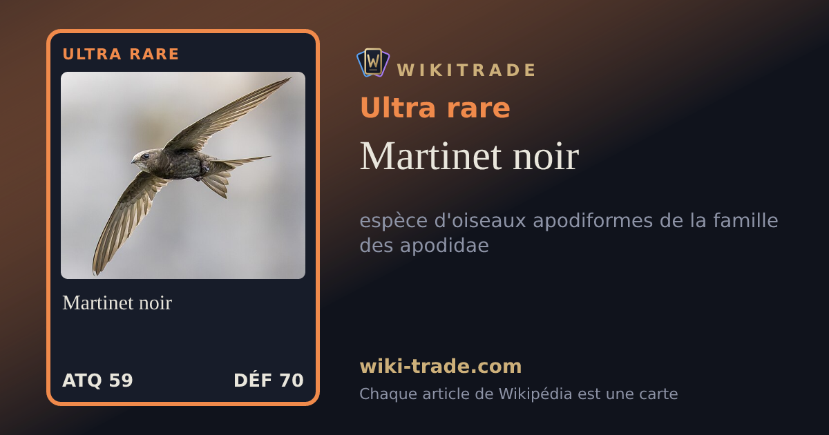 Martinet noir — carte Ultra rare