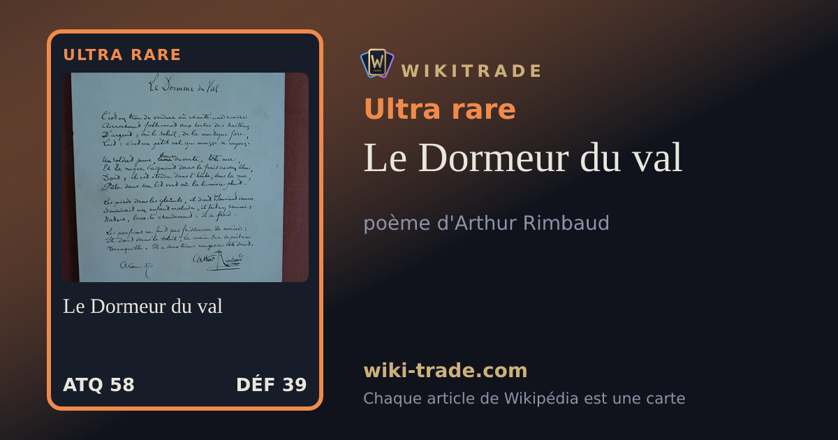 Le Dormeur du val — carte Ultra rare