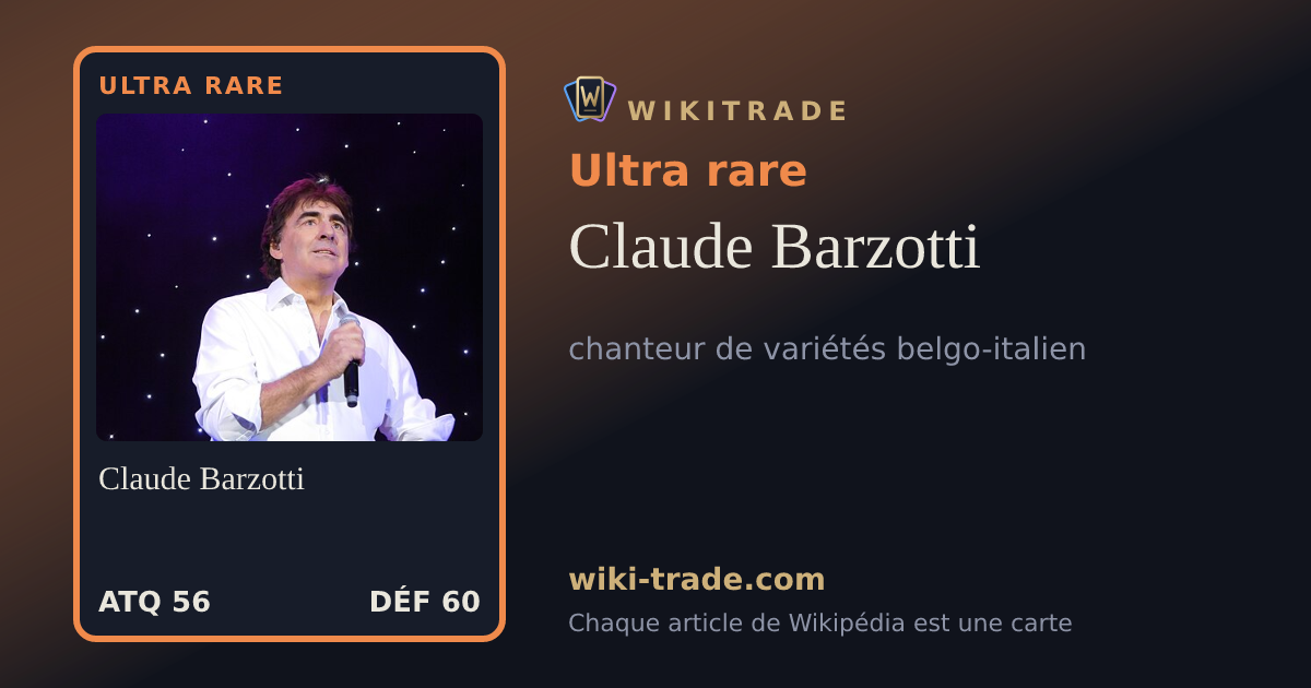 Claude Barzotti — carte Ultra rare