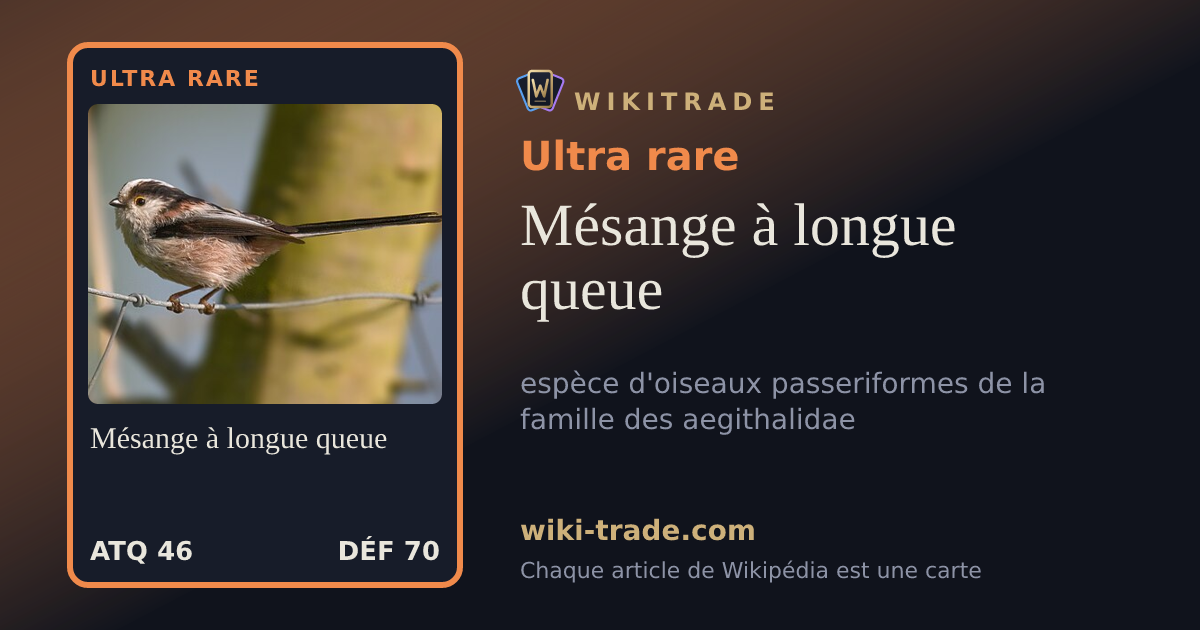 Mésange à longue queue — carte Ultra rare