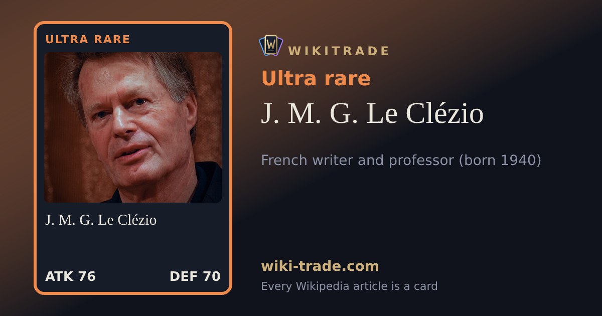 J. M. G. Le Clézio — Ultra rare card