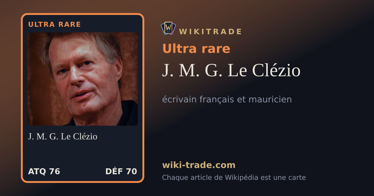 J. M. G. Le Clézio — carte Ultra rare