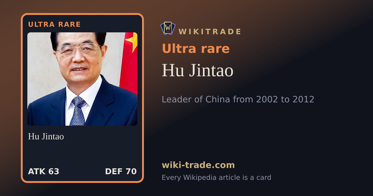 Hu Jintao — Ultra rare card