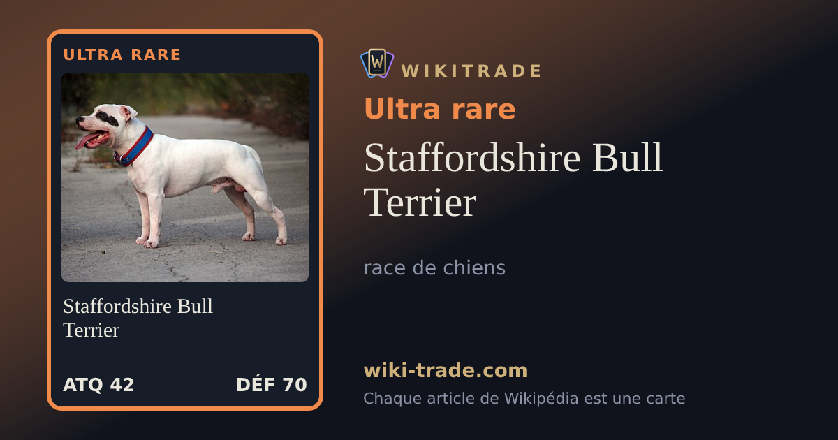 Staffordshire Bull Terrier — carte Ultra rare