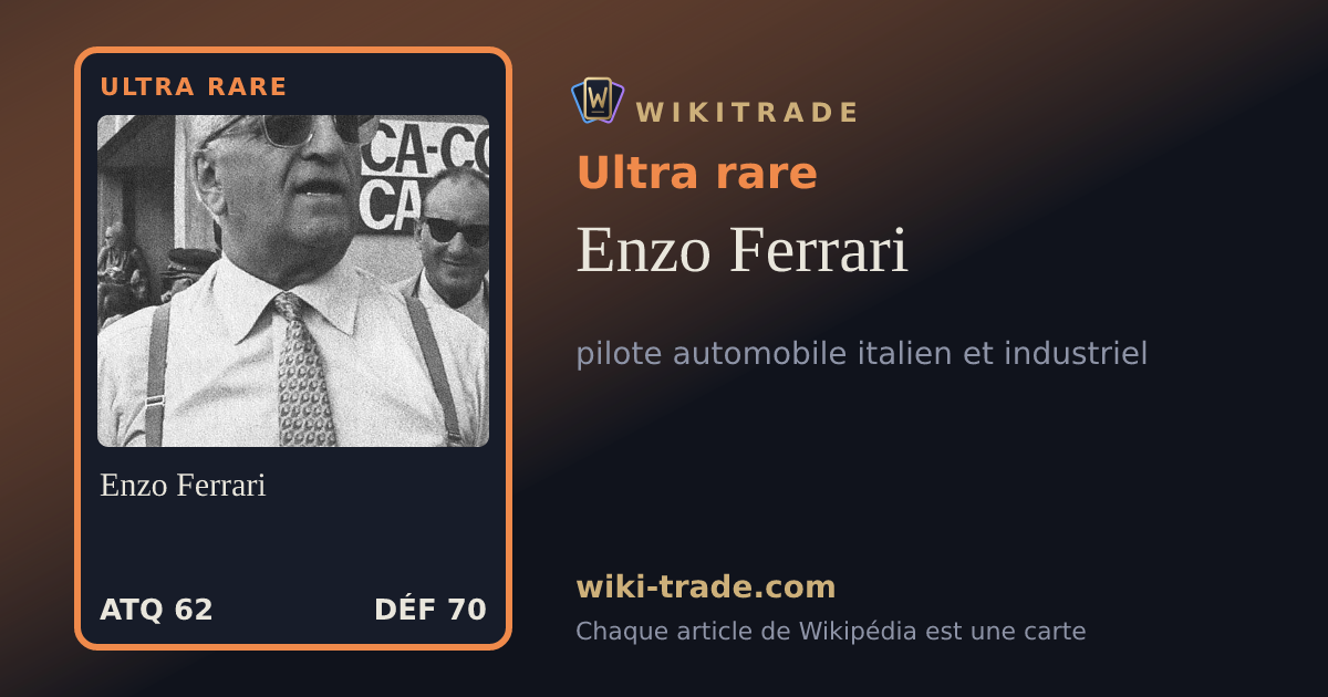 Enzo Ferrari — carte Ultra rare