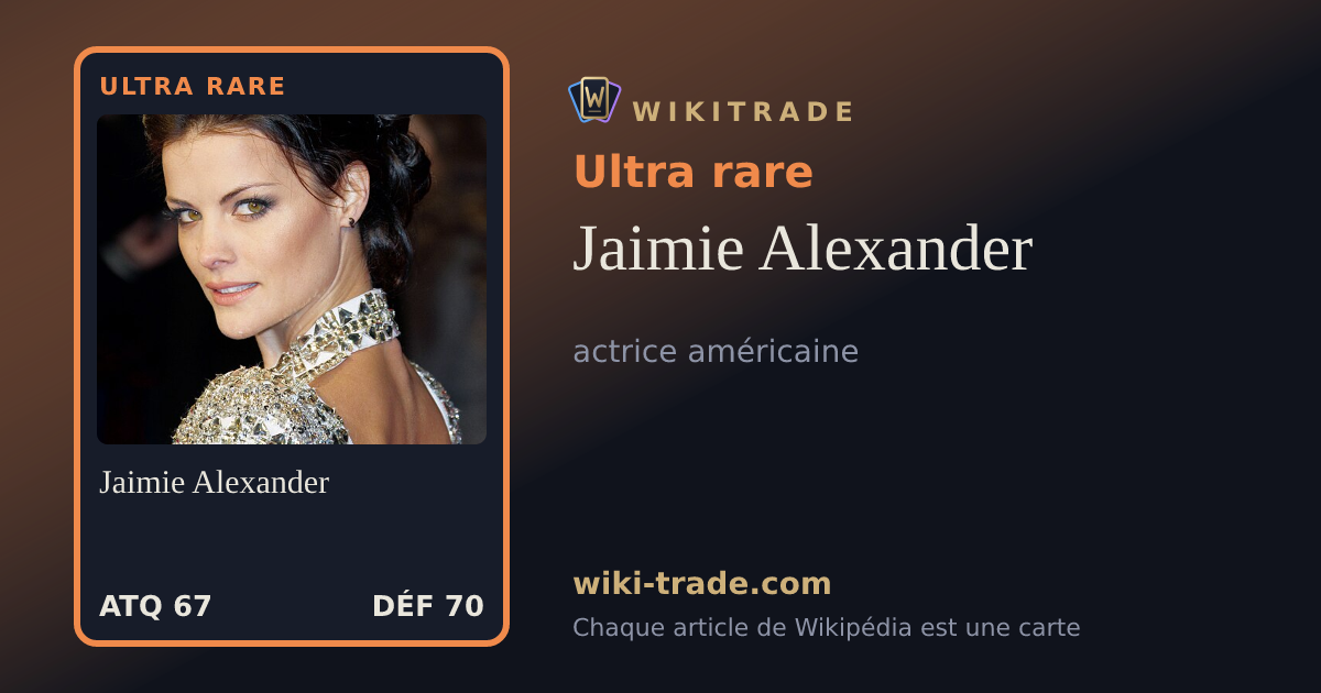 Jaimie Alexander — carte Ultra rare
