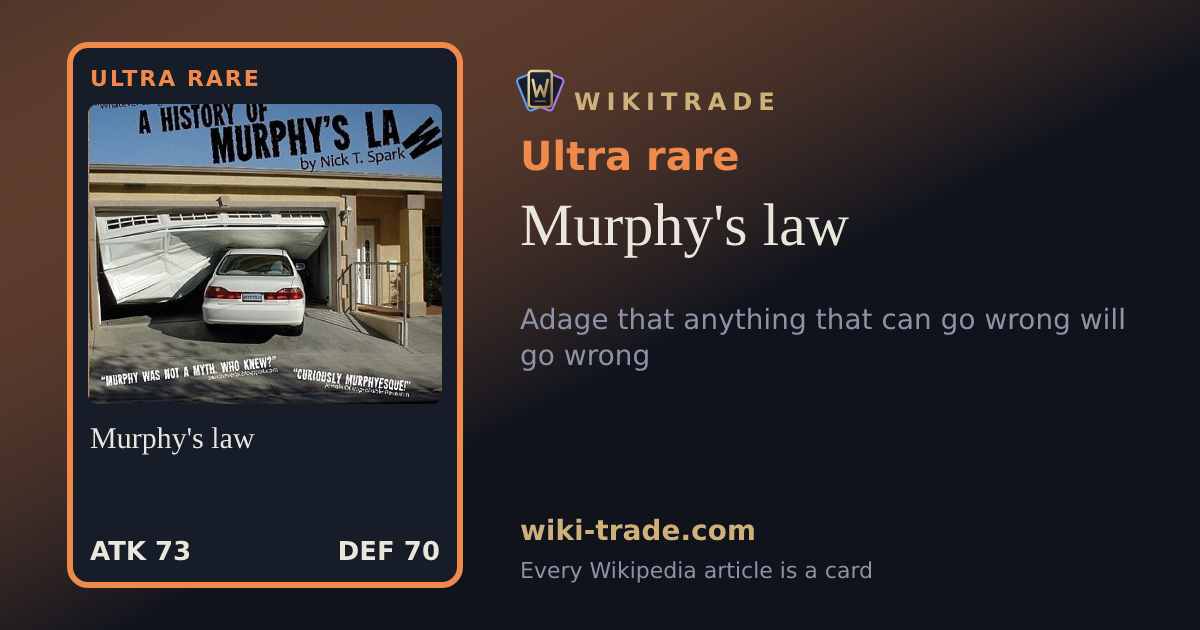Murphy's law — Ultra rare card