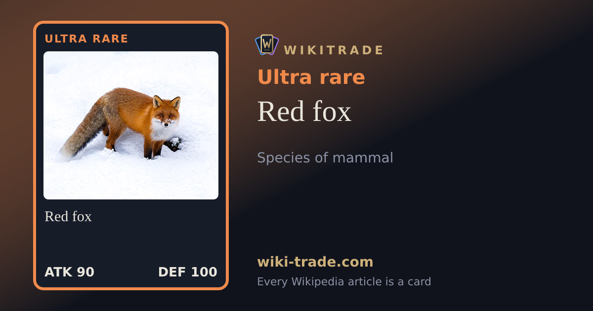 Red fox — Ultra rare card