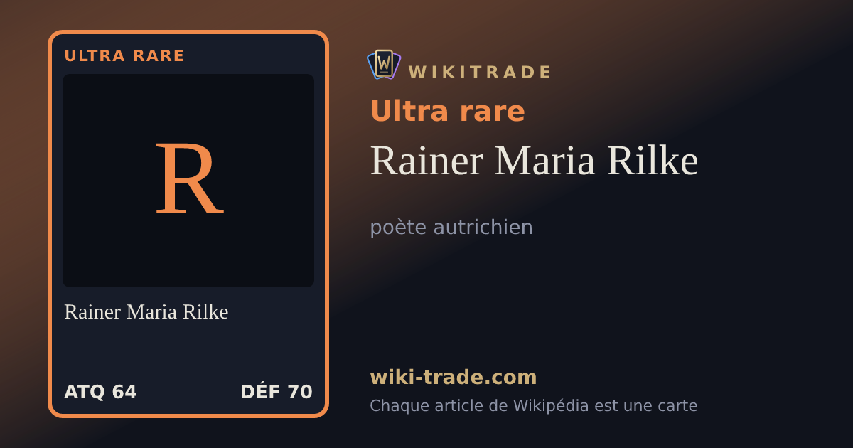 Rainer Maria Rilke — carte Ultra rare