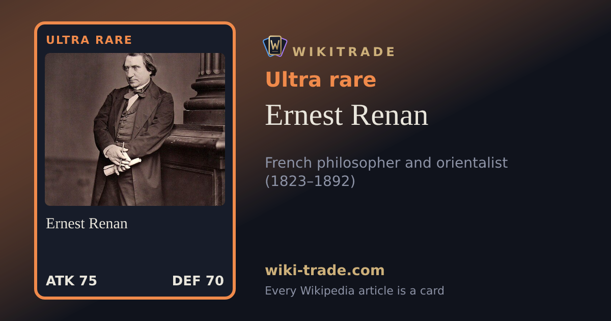 Ernest Renan — Ultra rare card