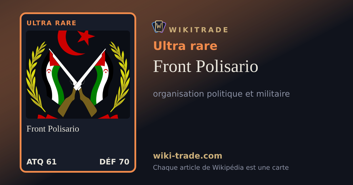 Front Polisario — carte Ultra rare