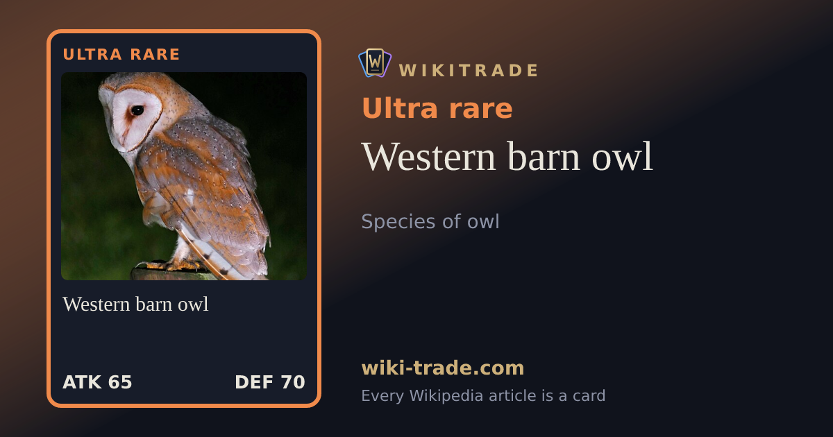 Western barn owl — Ultra rare card
