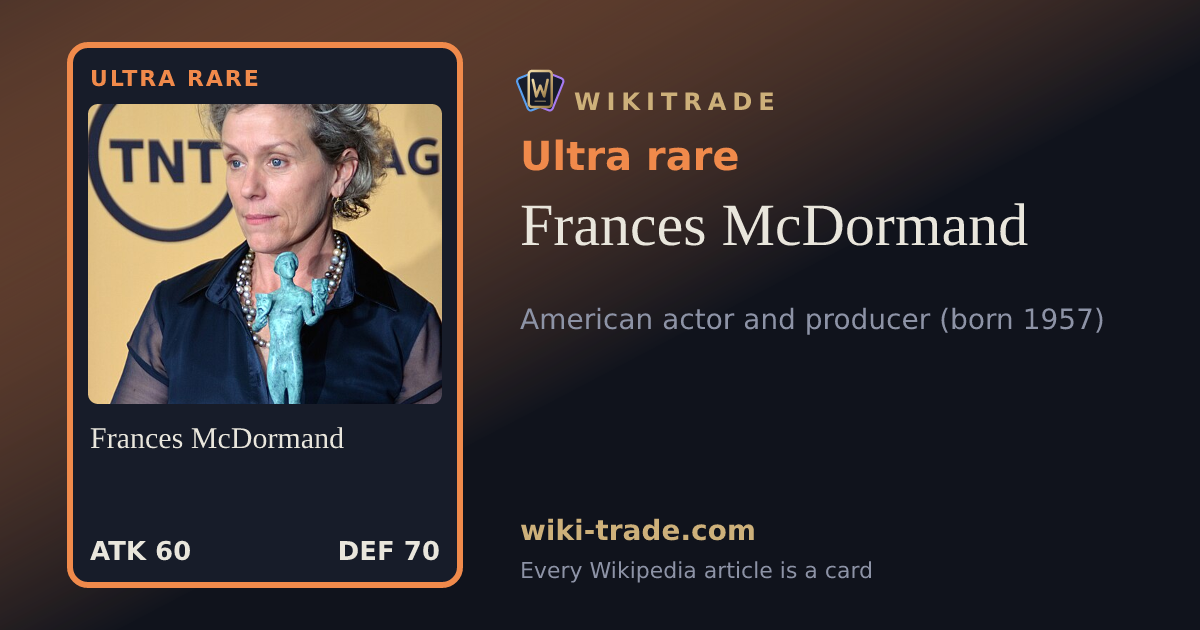 Frances McDormand — Ultra rare card