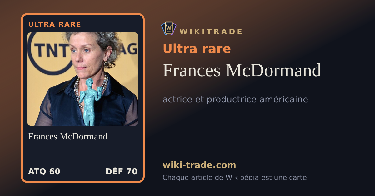 Frances McDormand — carte Ultra rare