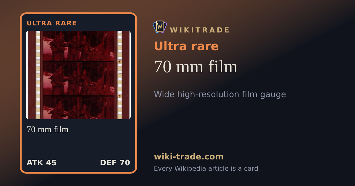 70 mm film — Ultra rare card