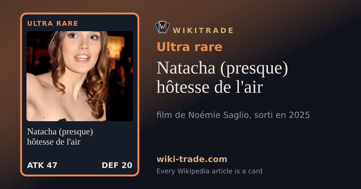 Natacha (presque) hôtesse de l'air — Ultra rare card