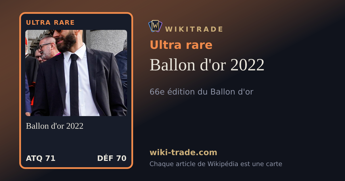Ballon d'or 2022 — carte Ultra rare