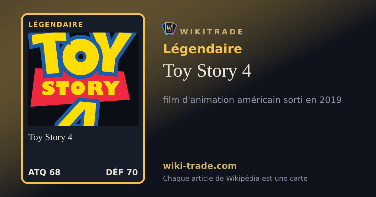 Toy Story 4 — carte Légendaire