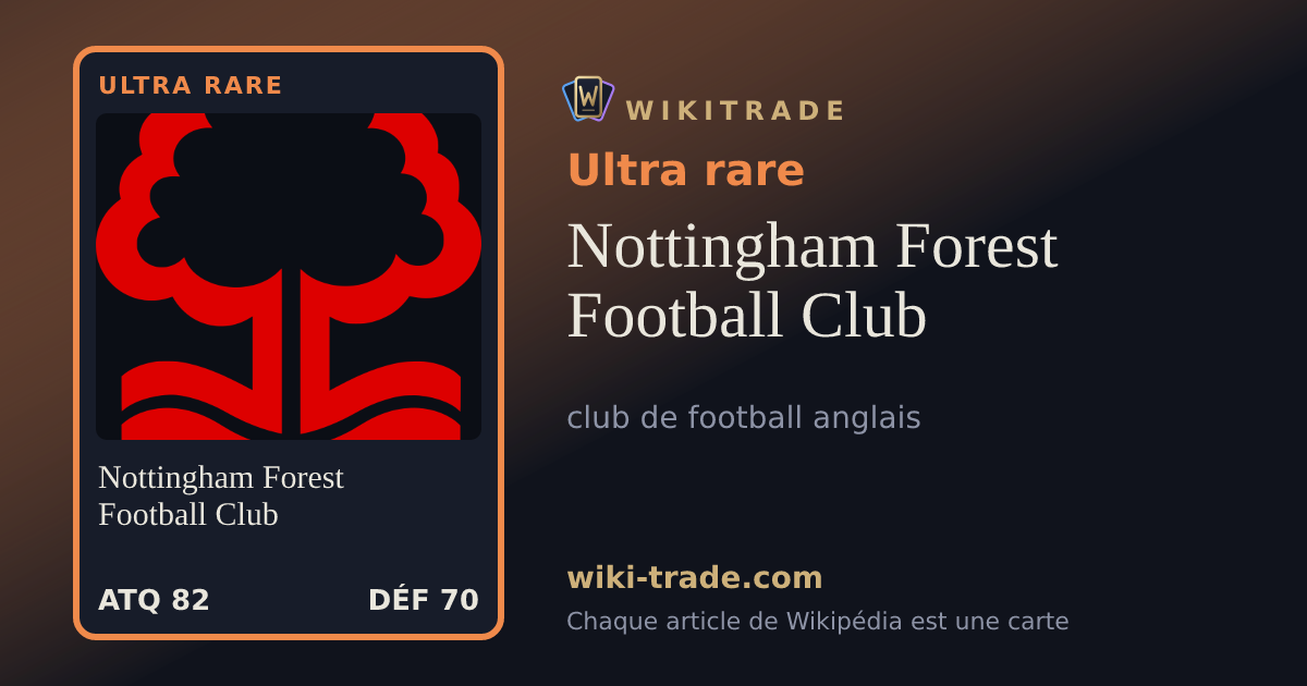 Nottingham Forest Football Club — carte Ultra rare