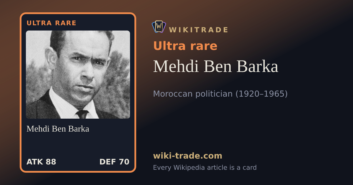 Mehdi Ben Barka — Ultra rare card